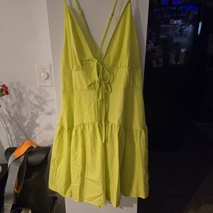 SHEIN Neon Yellow Mini Dress
